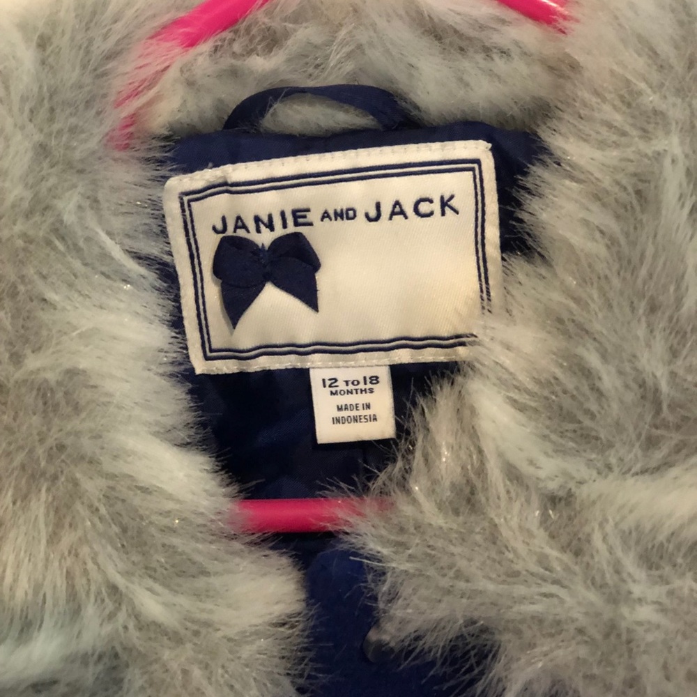 Janie & Jack Pea Coat- Blue - Picture 2 of 2